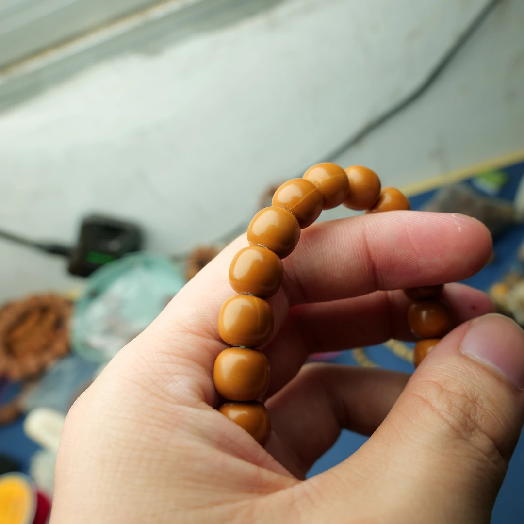 全品猴头老型光珠单圈手串微瑕仅油点原皮原色无泡药精品高货精工