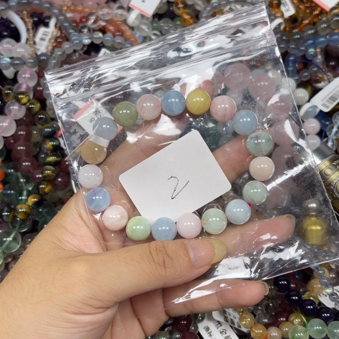 水晶手串未镶嵌摩根石10