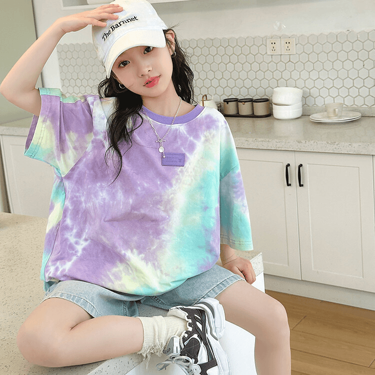 T恤扎染其他女童中大童