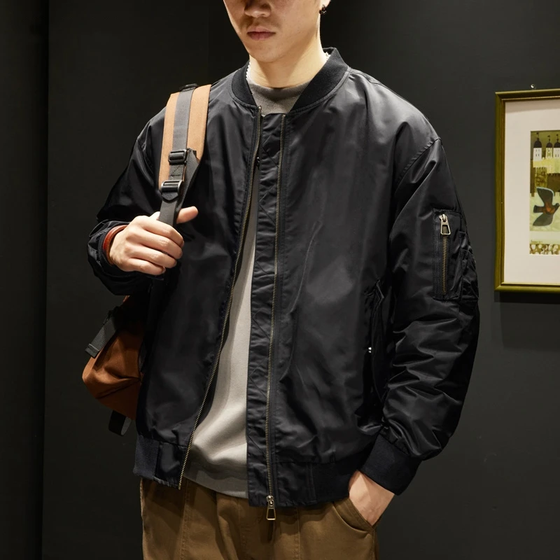 秋季飞行夹克男士潮牌复古立领街头感棒球服宽松休闲百搭外套男