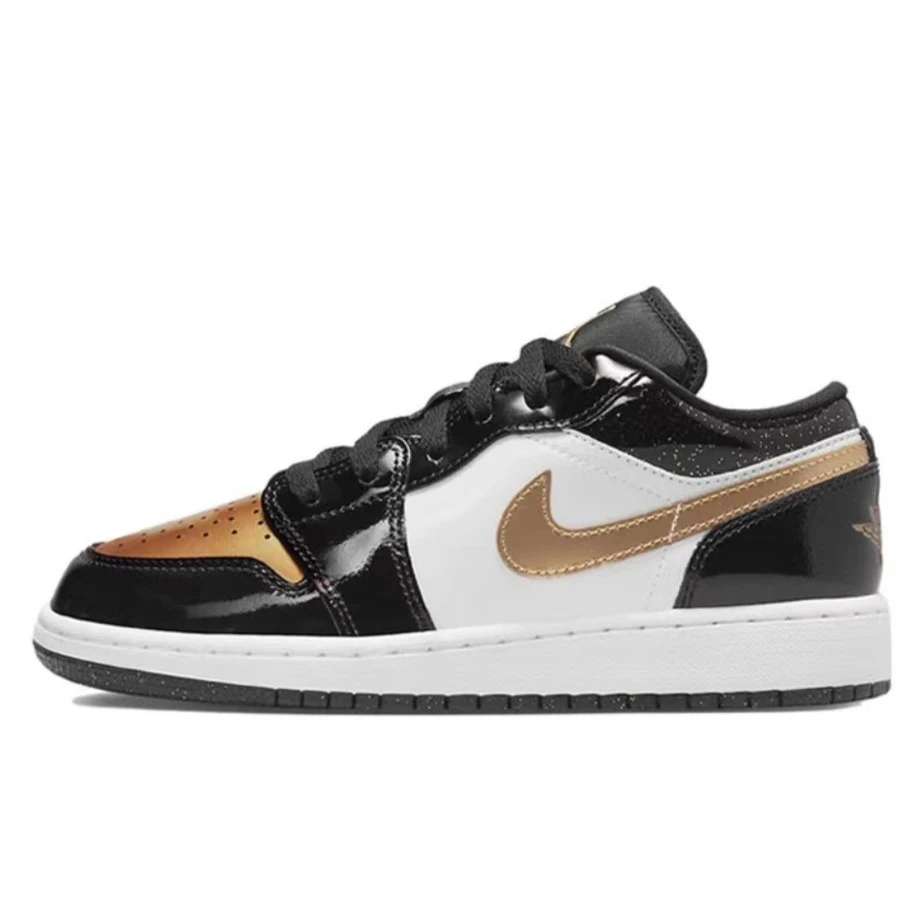 Air Jordan 1 Low 耐克AJ1黑金脚趾女复古低帮篮球鞋DR6970-071