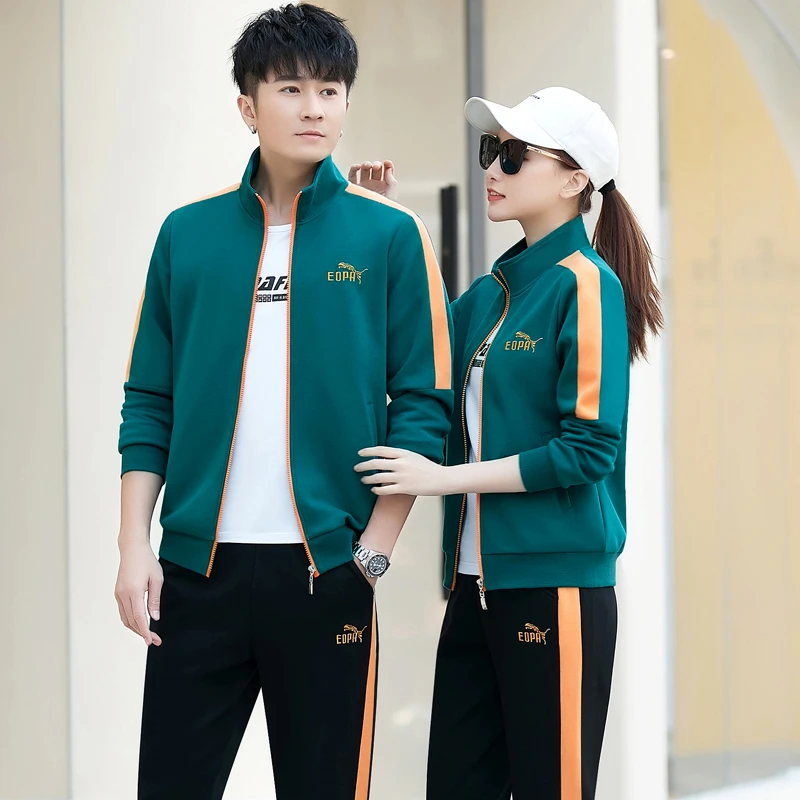 2025春秋季运动套装男士休闲运动服装女卫衣三件套时尚韩版情侣装