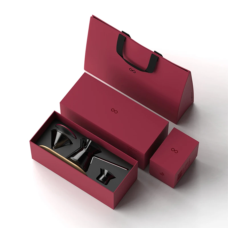 Humsle/寒设斗笠茶具磁吸泡茶壶飘逸杯侧把咖啡焖泡壶喜庆伴手礼