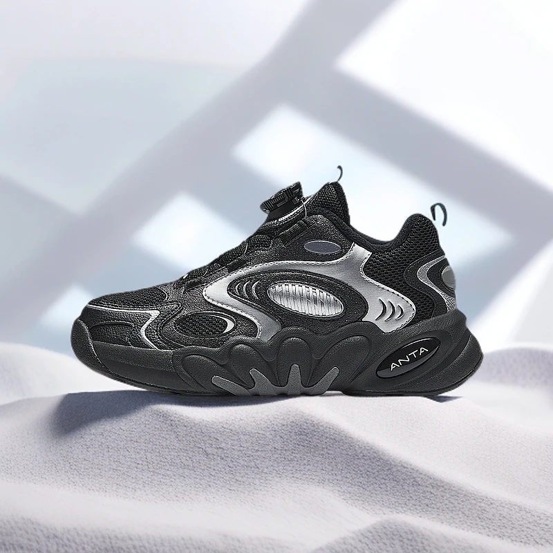 【多肉棉鞋】安踏儿童大童秋冬旋钮扣网面皮面运动休闲/312446919