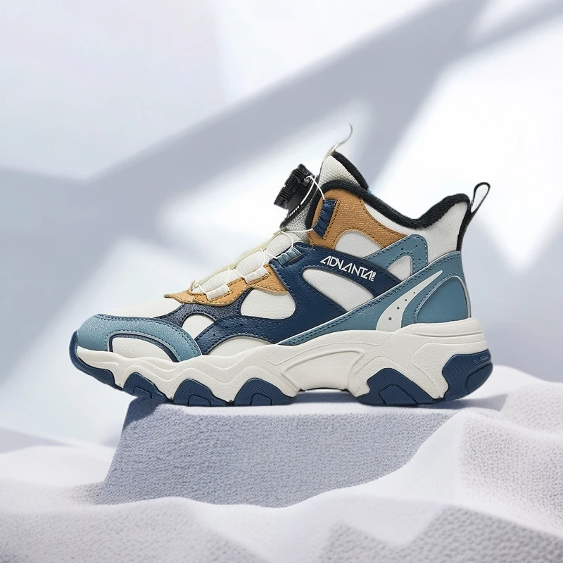 【山峰棉鞋】安踏儿童时尚大童户外系列旋转纽扣加绒棉鞋/312446926