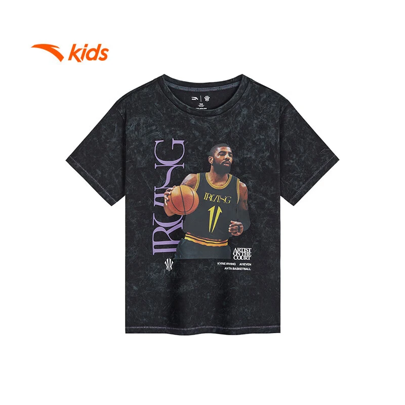 【欧文】安踏儿童T恤男女大童篮球欧文针织短袖衫/372431106R