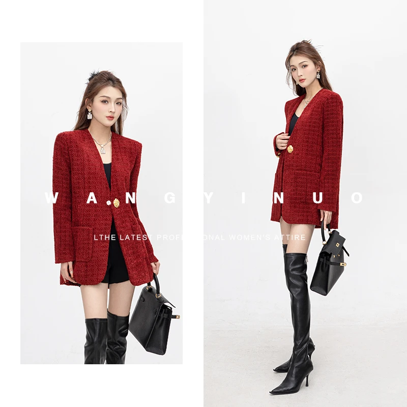 MD·依诺【享受为主】2023秋冬新款小香气质时尚百搭复古法式外套