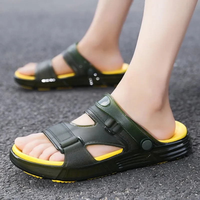 夏季男士居家外穿两穿沙滩凉鞋学生潮流时尚休闲透气软底凉拖鞋