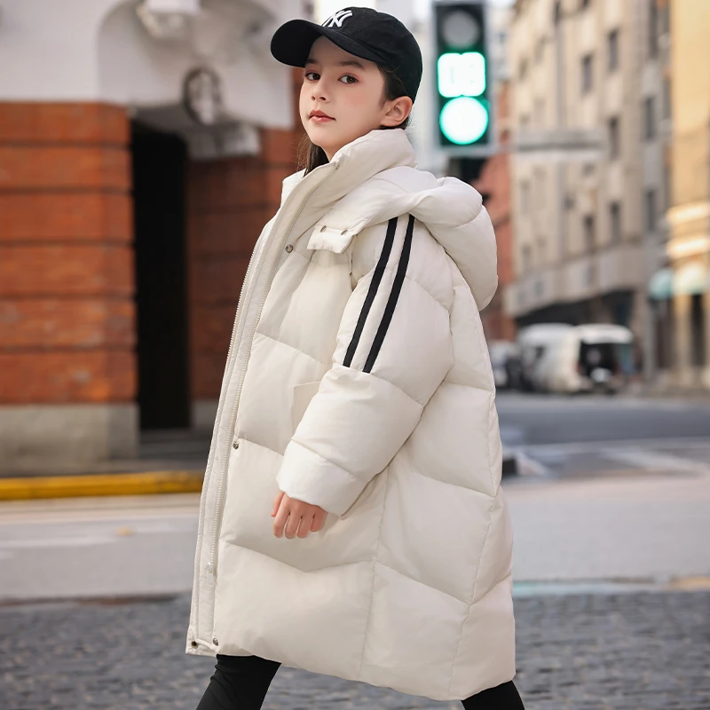 儿童羽绒服男童2024新款韩版免洗加厚冬季保暖女孩中大童洋气外套