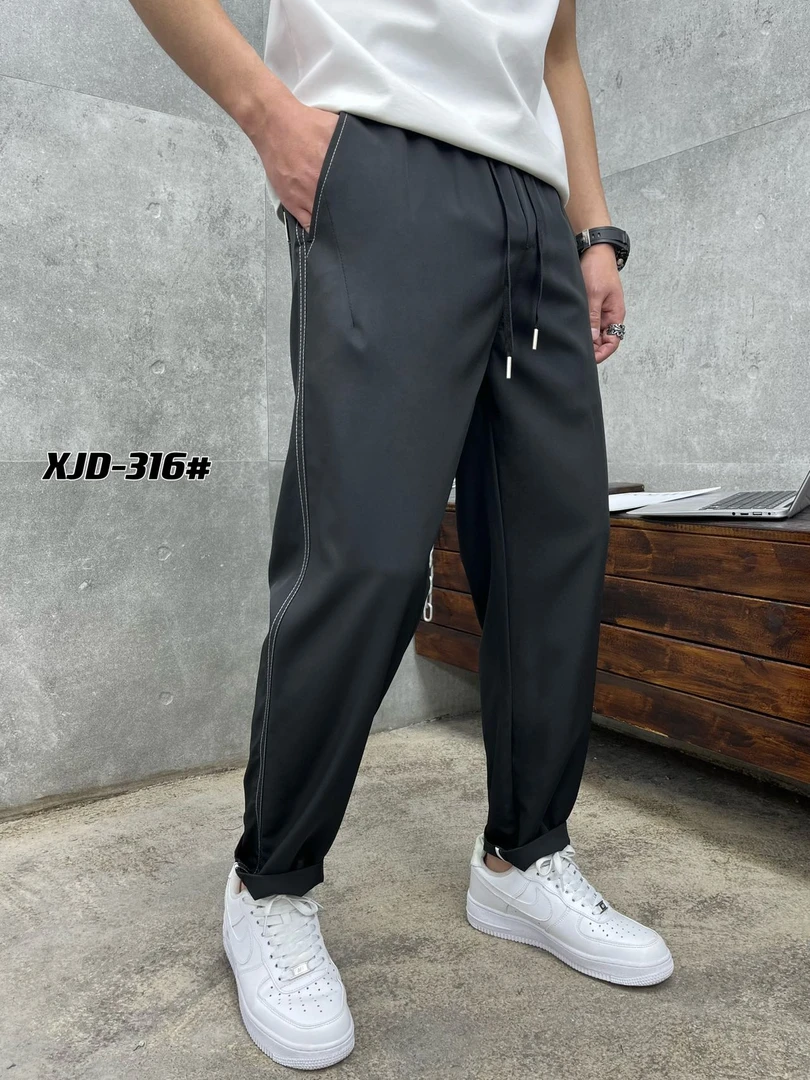 2024男士裤子夏季薄款速干垂感热天上班裤子直筒男士休闲裤-316
