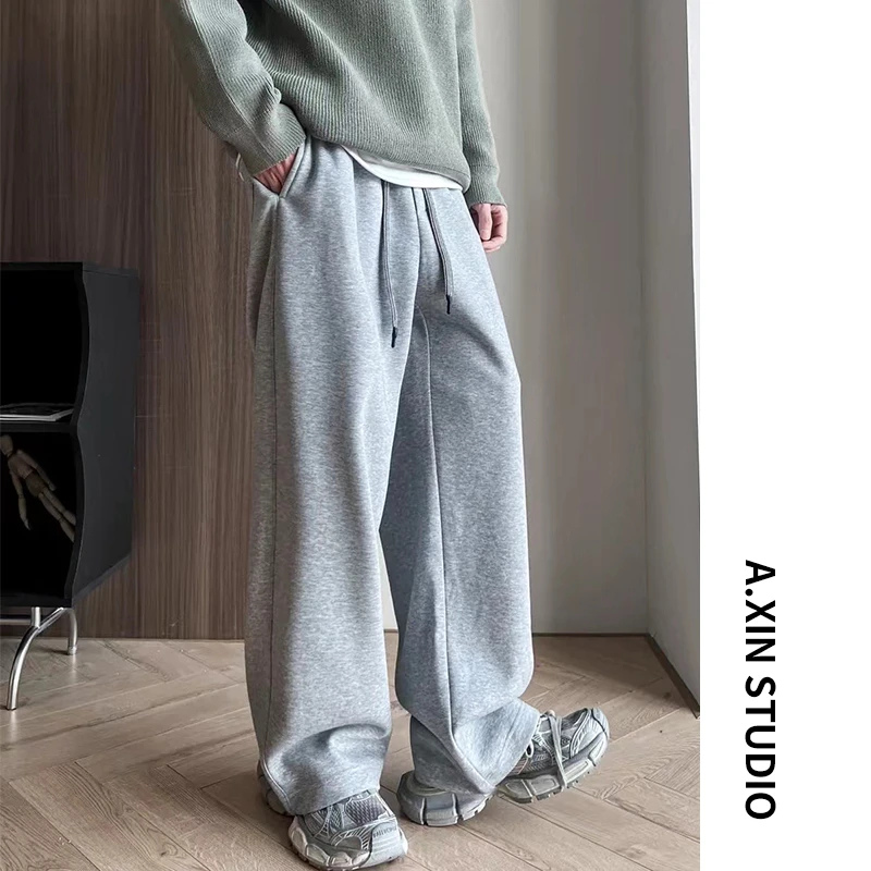 【阿信】春季直筒马吉拉卫裤男士休闲韩版长裤阔腿潮牌宽松百搭