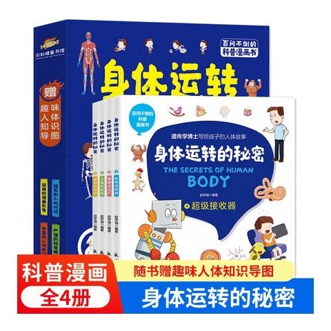 身体运转的秘密全套4册 6-12岁儿童科普漫画书