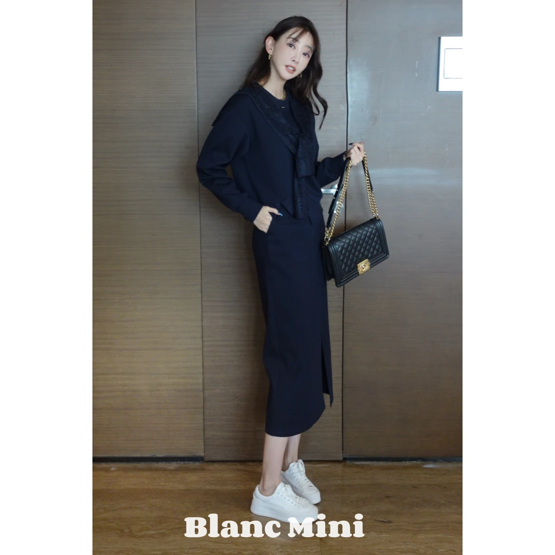 【MiNi推荐】韩版洋气不规则下摆运动休闲套装送披肩JD1005