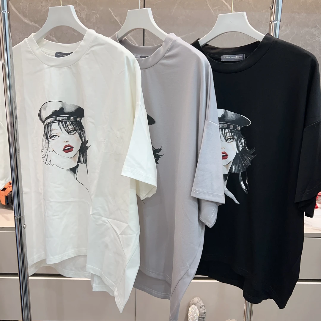 茶茶精选 新款时尚休闲夏季宽松圆领百搭蝙蝠身半袖