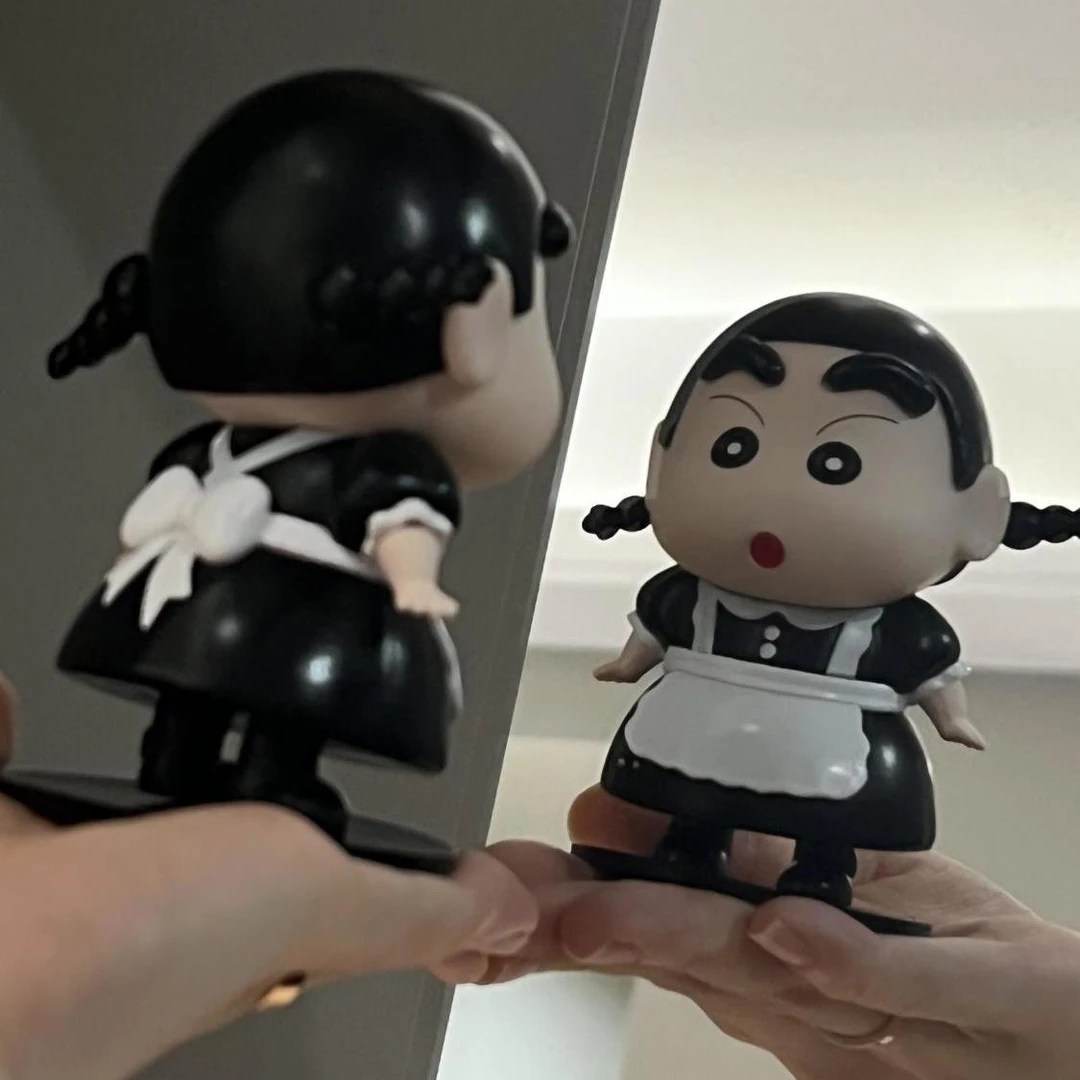 【潇萧】女仆小新手办潮玩蜡笔小新服装系列优质黑色裙子摆件GK