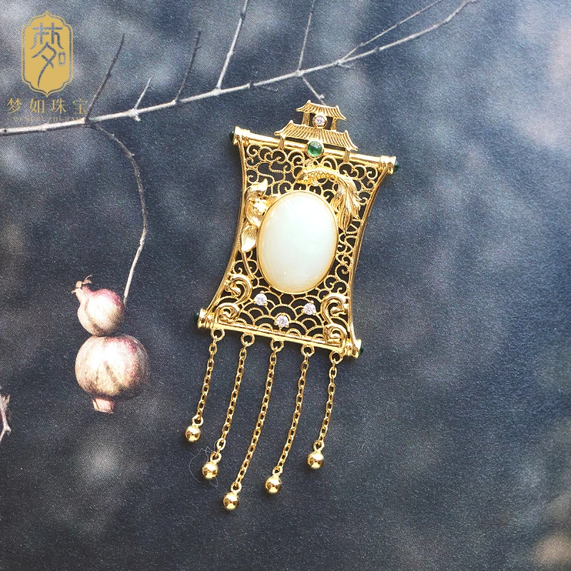 亦玉·925银和田玉蛋面吊坠SY