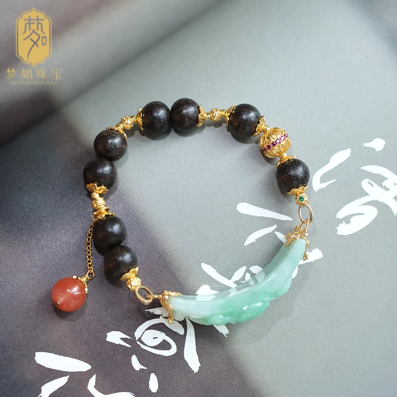925银银制品 思沐·银镶雕花手串JX手工手工气质时尚时尚百搭轻奢