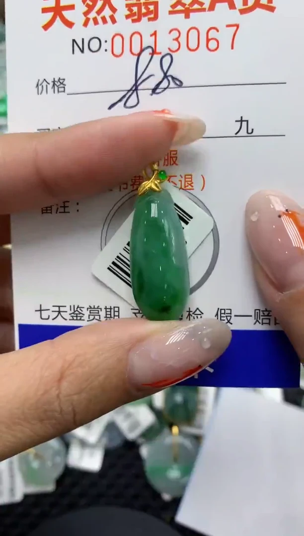 【闪购商品】翡翠颈饰18K金镶嵌1111111111