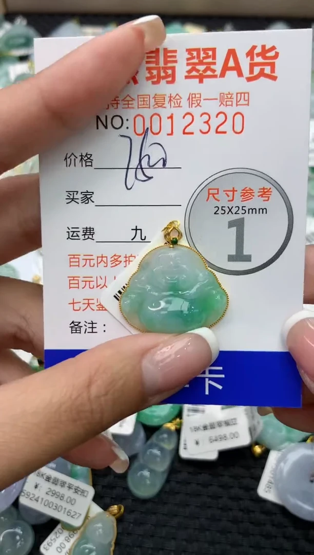 【闪购商品】翡翠颈饰18K金镶嵌111111111