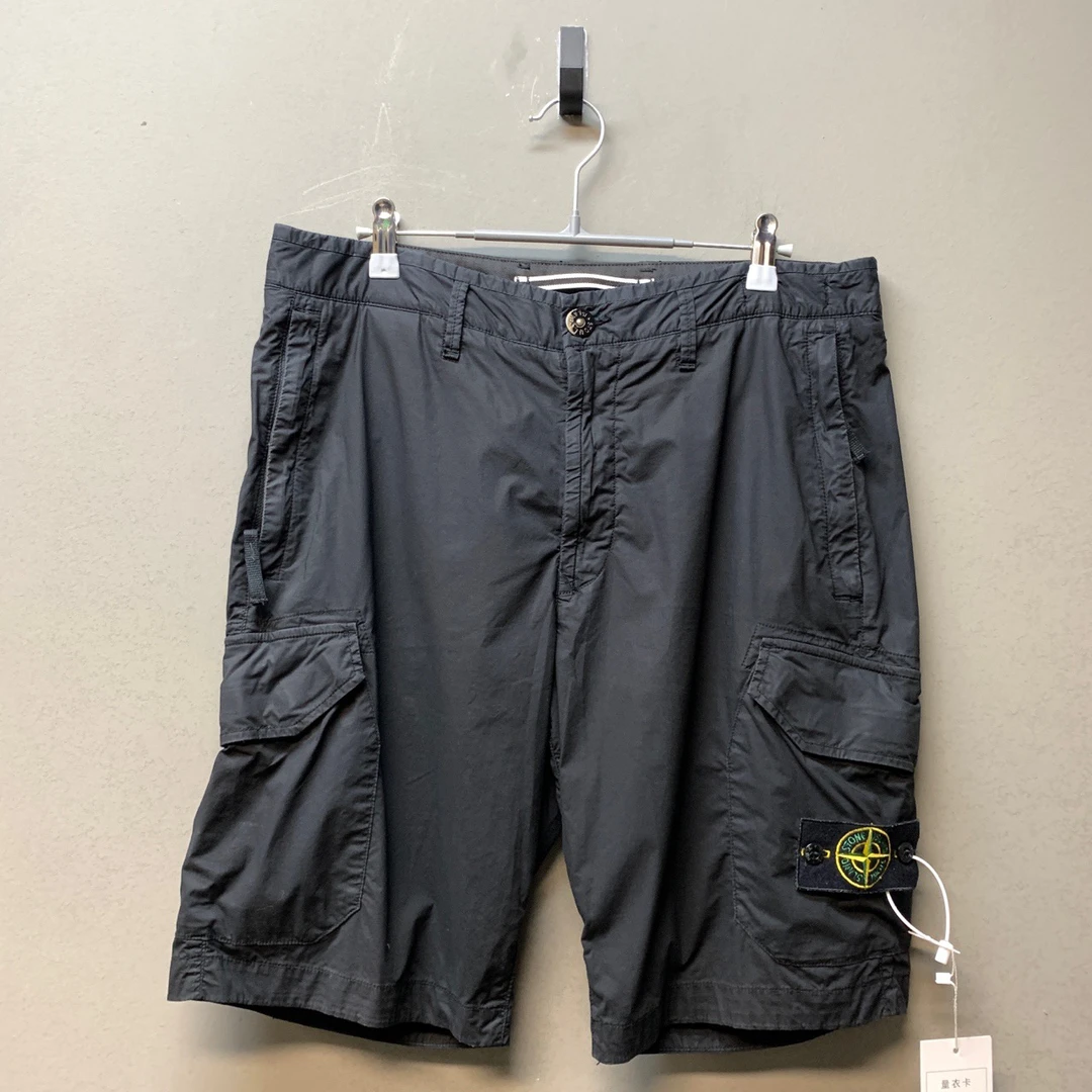Stone island 石头岛/05854/黑色高价款府绸工装短裤 31码