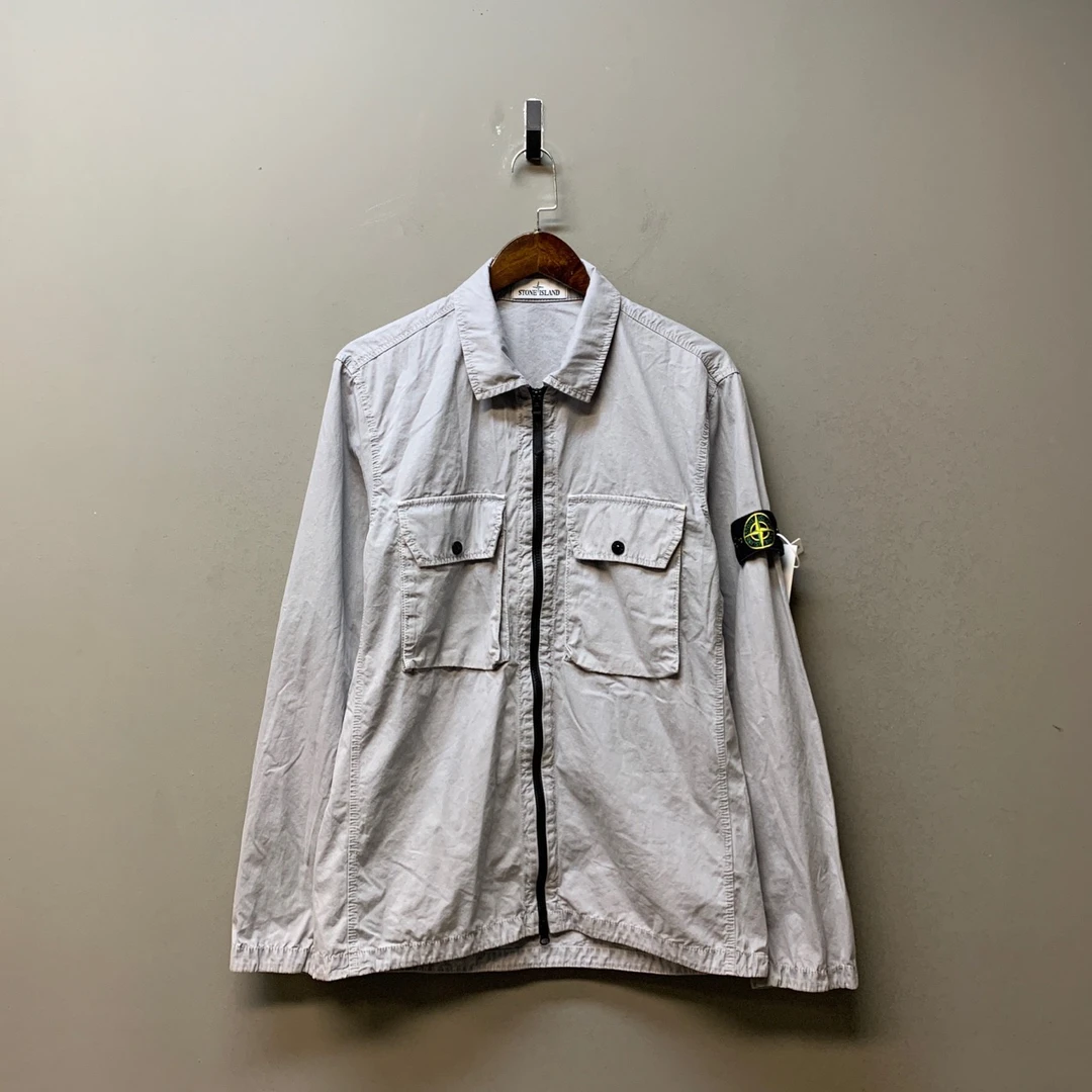 Stone island 石头岛/07651/珍珠灰双口袋 水洗工装外套 L码 99新