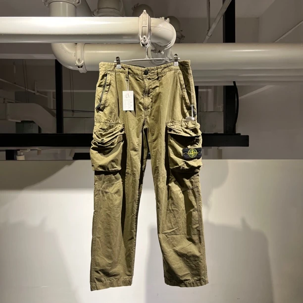 stone island/00812鼠尾草色高价款双口袋工装裤 33码 新同带吊牌