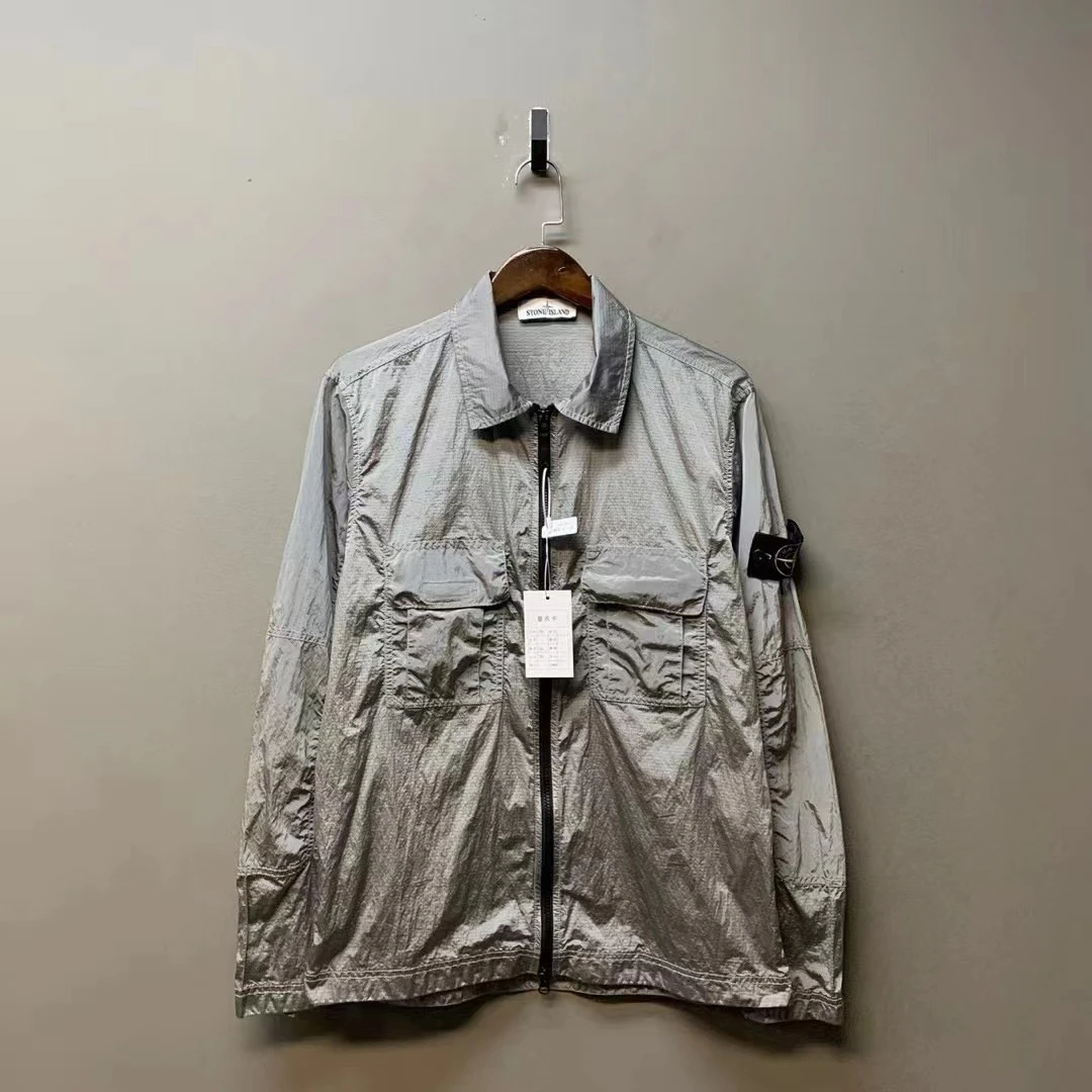 Stone island 石头岛/02194/19ss金属尼龙外套 液态银 M 接近全新