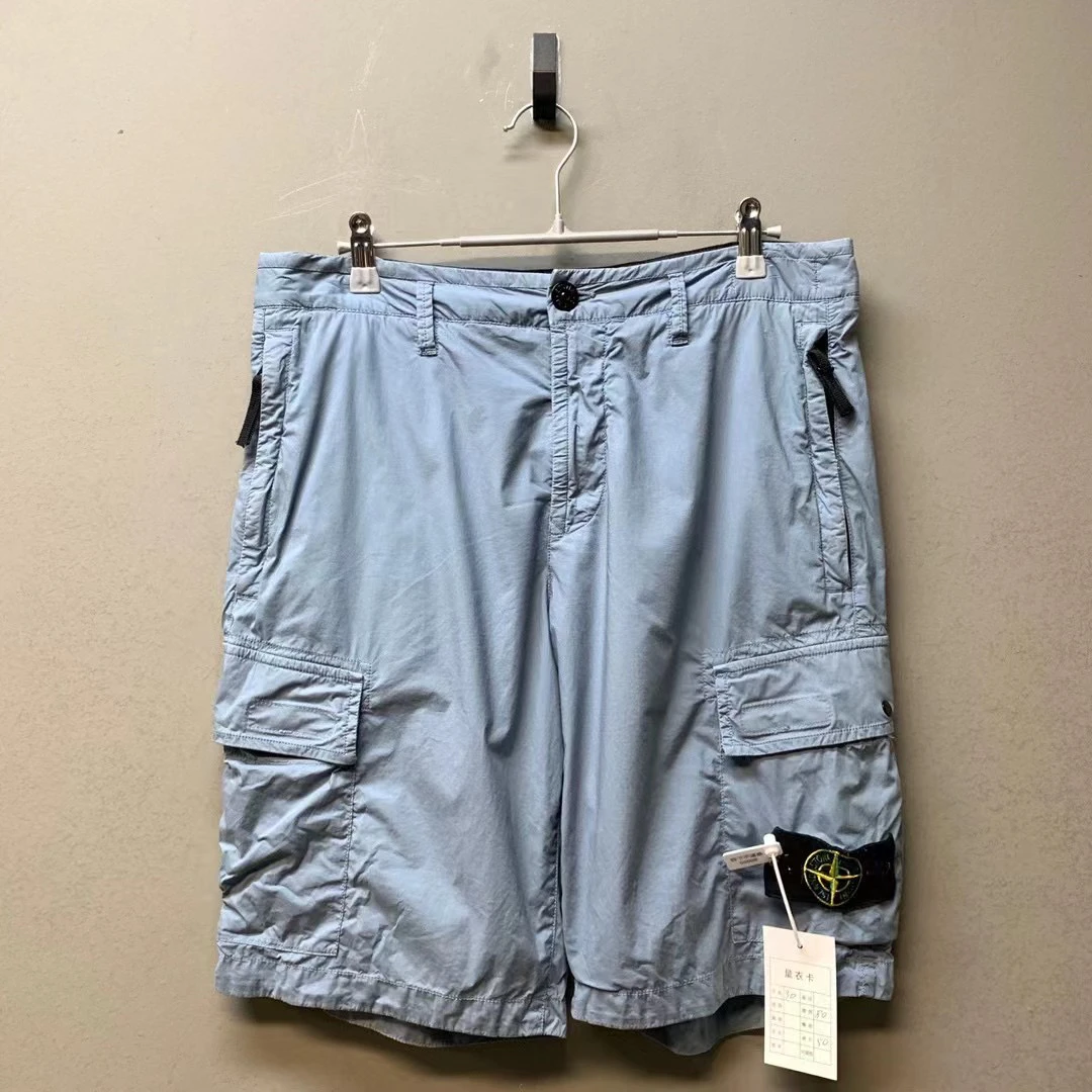 Stone island 石头岛/02688/雾霾蓝色府绸高价款短裤 99新同30码