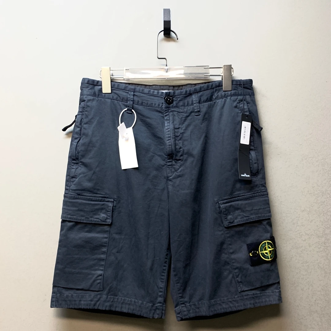 Stone island 石头岛/02636/暗夜黑高价款水洗短裤 全新带吊30码