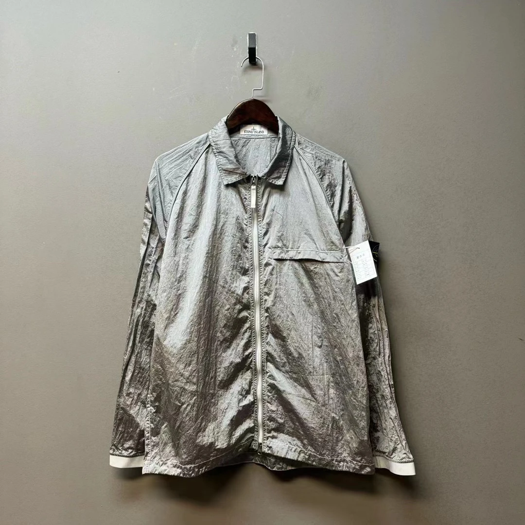 Stone island 石头岛/07216/22ss金属尼龙外套 液态银 XL全新没吊