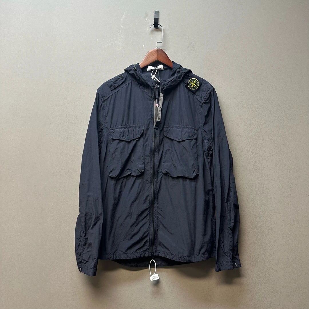 Stone island 石头岛/00991/黑色双口袋尼龙肩章外套 全新带吊M码