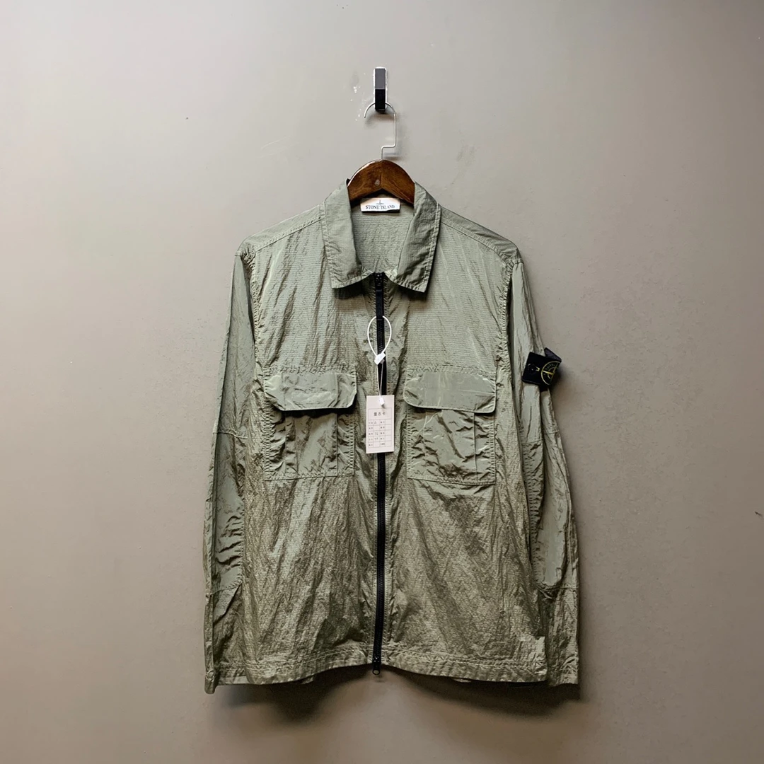 Stone island 石头岛/02235/19ss 金属尼龙外套99新鼠尾草色L码