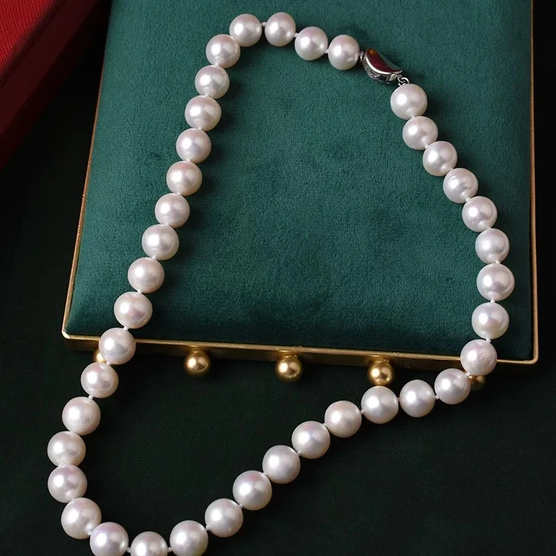 2021292  9-11mm天然珍珠白色气质时尚强光大点位项链