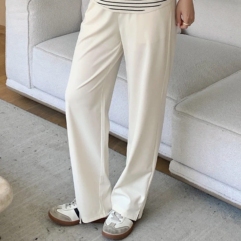 清*大码宽松直筒裤女百搭休闲裤子2024夏胖mm垂感阔腿裤