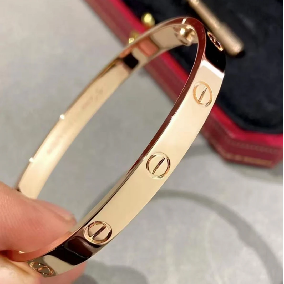99新 Cartier/卡地亚 卡地亚/手镯/手链/手环/1112 宽版 玫瑰金
