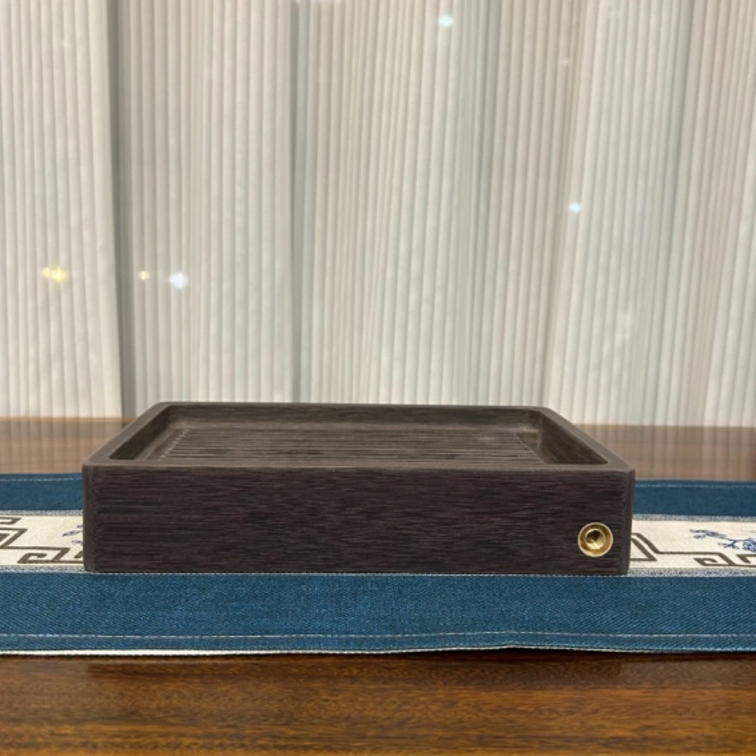 王老六紫檀色电木茶盘老料文人素盘一壶一杯30×20电木电木茶盘
