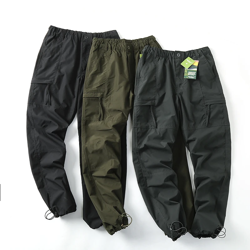 户外防风防水机能工装卫裤 春秋男士百搭抽绳可调节直筒休闲裤潮