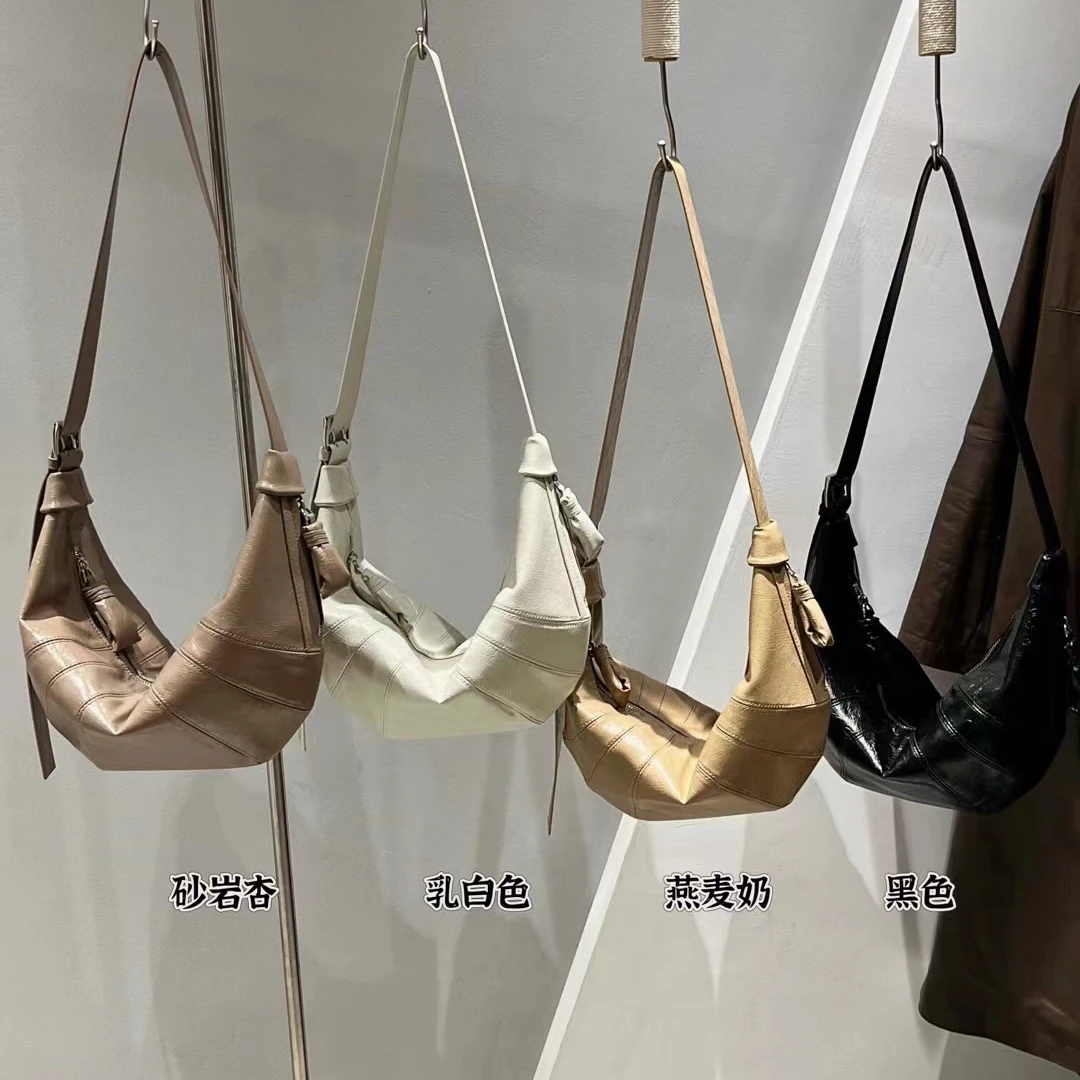 2024新款牛角包小众单肩百搭时尚斜跨女包2442