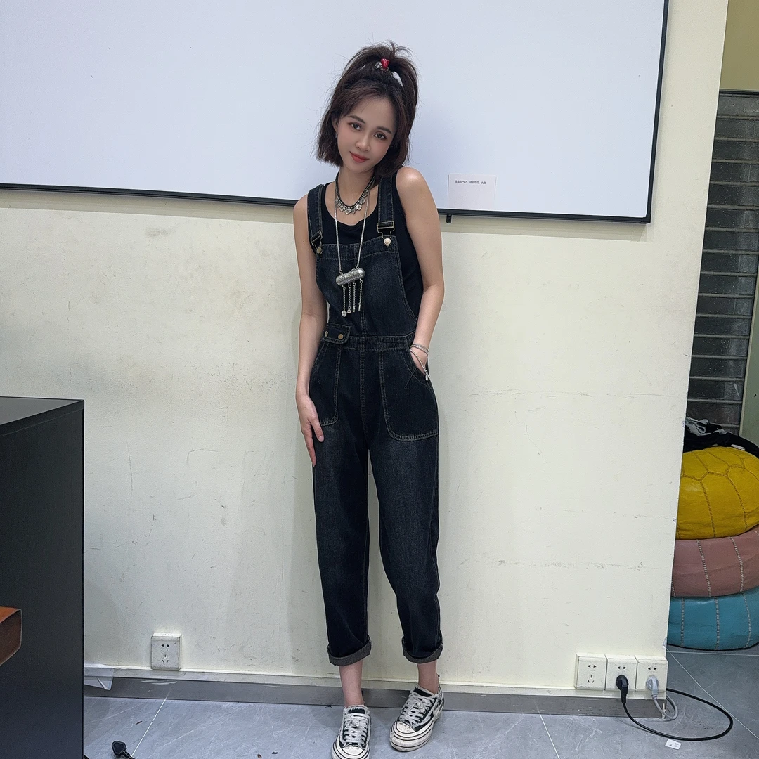 【经典色显年轻背带裤】经典款遮肉遮胯显瘦百搭款背带裤减龄6696