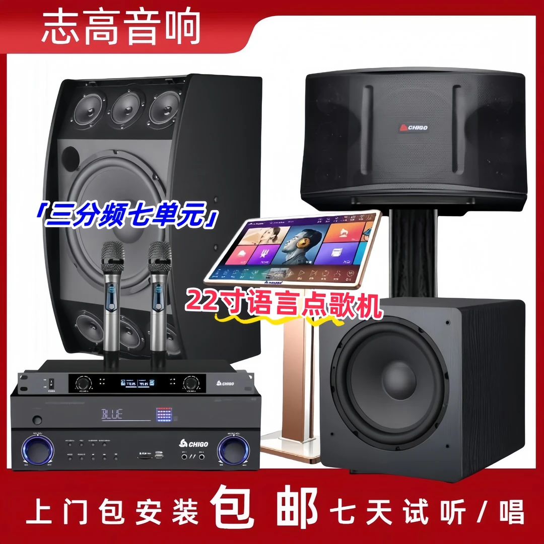 Chigo/志高12寸音响音箱22寸触摸屏语言一体机专业k歌家用会议