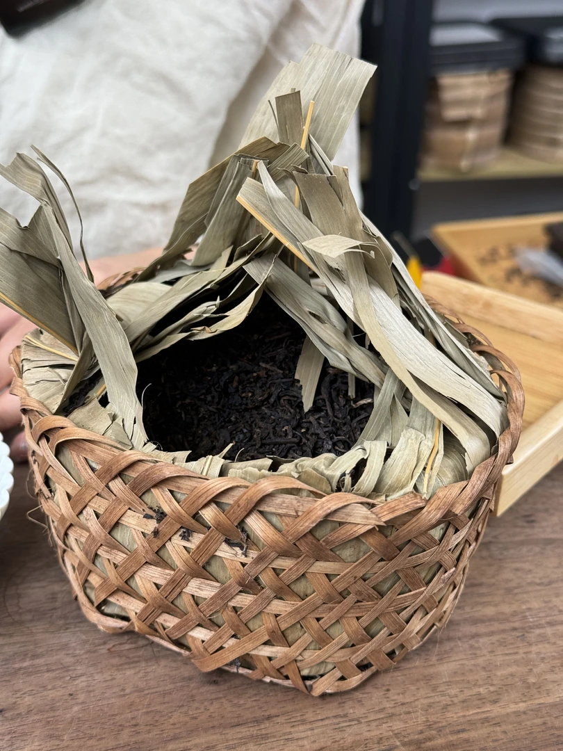 90六安茶竹篓散茶收藏级品鉴装