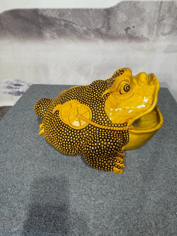 金蟾好货根雕招财进宝