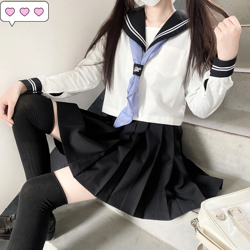 正统jk制服基础款白二本三本暗黑中间服水手服套装气质甜美学院风