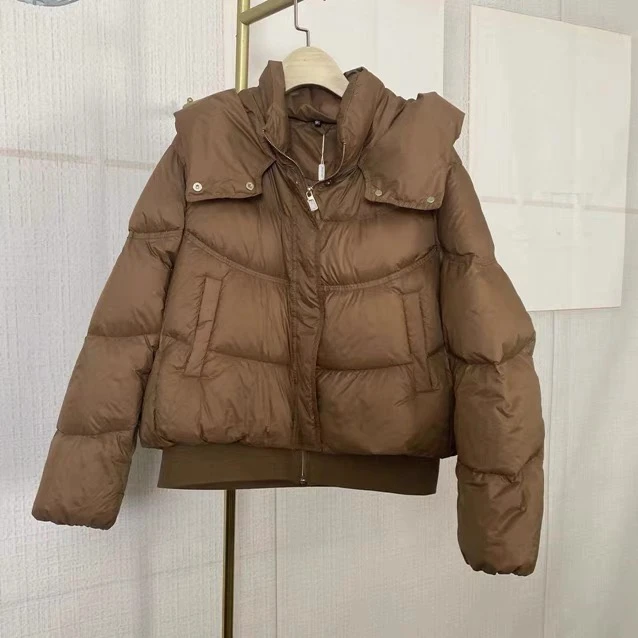 GEYAO2024冬款韩版休闲宽松百搭连帽羽绒服短款加厚ZB24D446