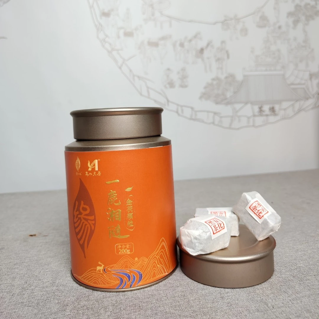 【资江缘】湖南特产 安化黑茶  原味金茯颗粒200g  茯砖茶