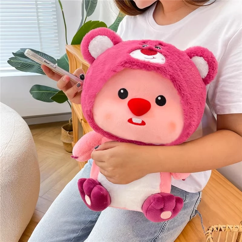 草莓熊小海狸loopy毛绒玩具小熊玩偶露比公仔女生布娃娃生日礼物