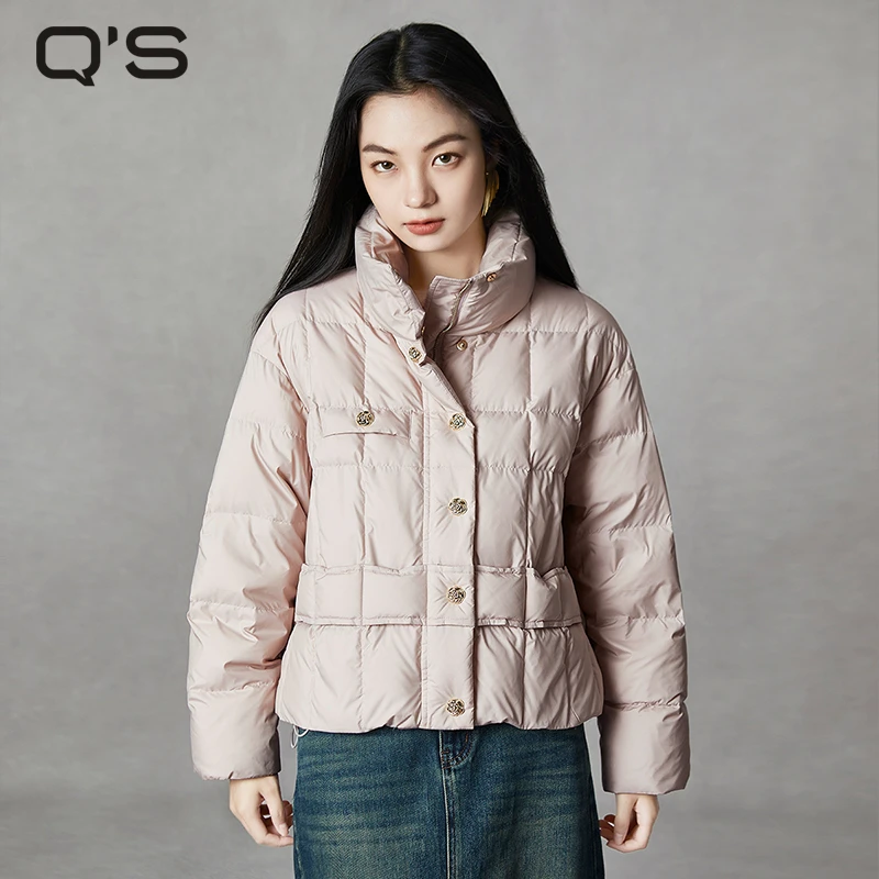 秸熙冬装新款3XD231小香风羽绒服挡风立领鸭绒休闲小个子短外套