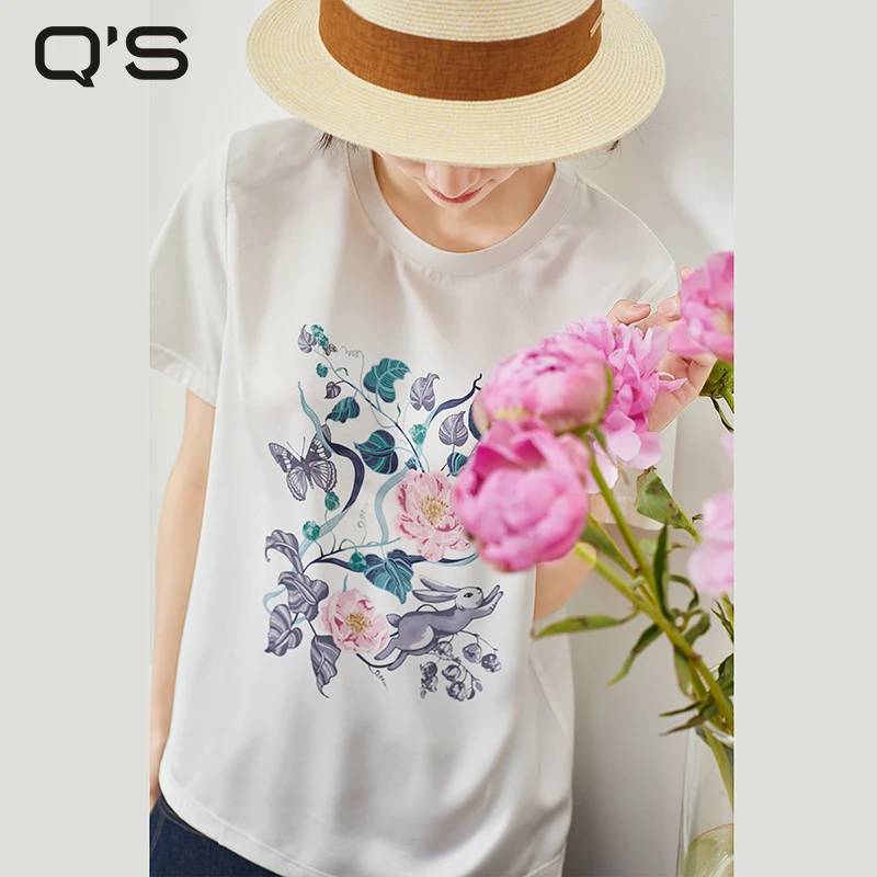 秸熙23夏装新款3XB778韩版夏季通勤T恤宽松百搭显瘦透气短袖上衣