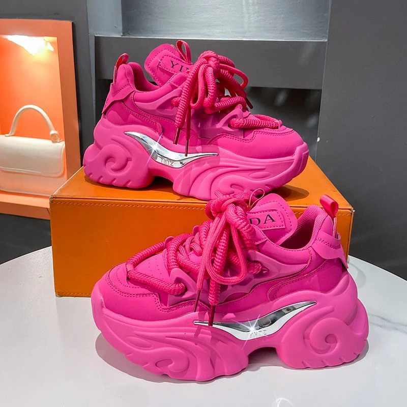 欧洲站超软厚底老爹鞋女春秋新款超火百搭透气轻便增高休闲运动鞋