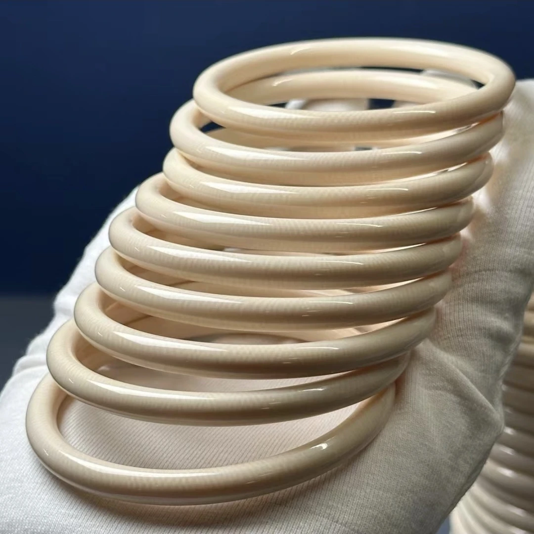 猛犸牙【圆条手镯】爆满莲花纹0.6，0.8，1.0，1.2，1.5cm